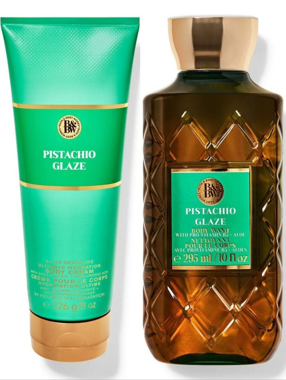 Bath & Body Works Pistachio Glaze Body Cream & Body Wash Set NEW RARE